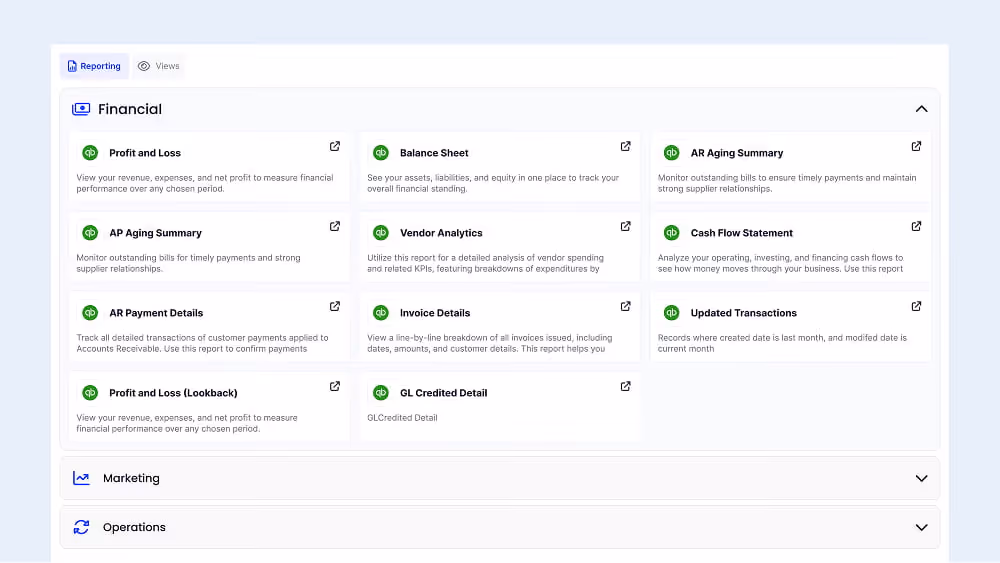 Interactive demo: Consolidated multi-location P&L reporting dashboard